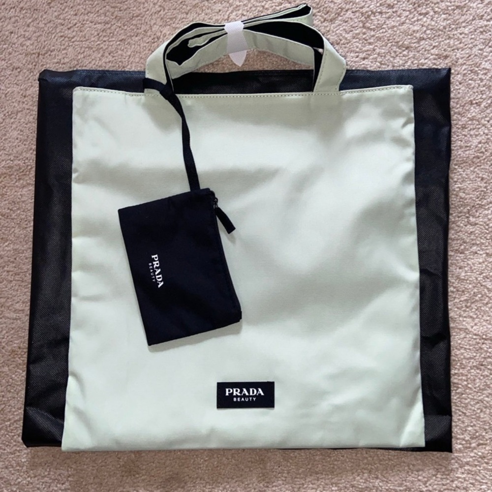 Brand new Prada Beauty tote bag with pouch